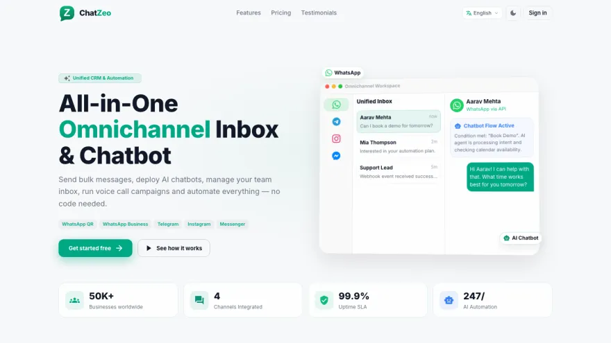ChatZeo interface