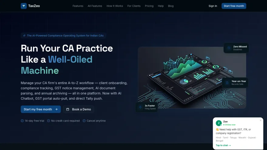 TaxZeo interface